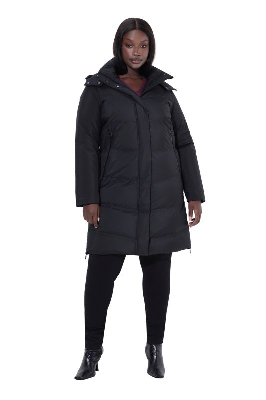 Manteau matelassé technique Sympatex à capuche, matière imperméable