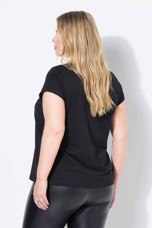T-shirt slim avec broderie croissant