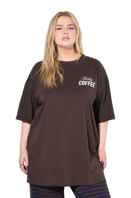 T-shirt oversize, imprimé Coffee dans le dos