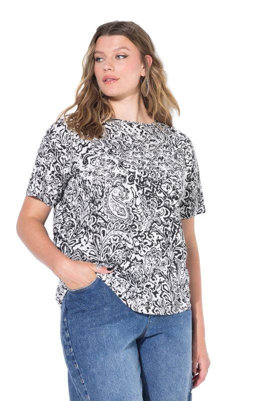 T-shirt oversize, imprimé cachemire