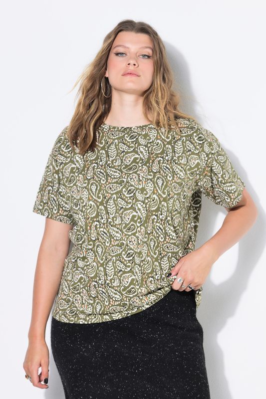 T-shirt oversize, imprimé cachemire