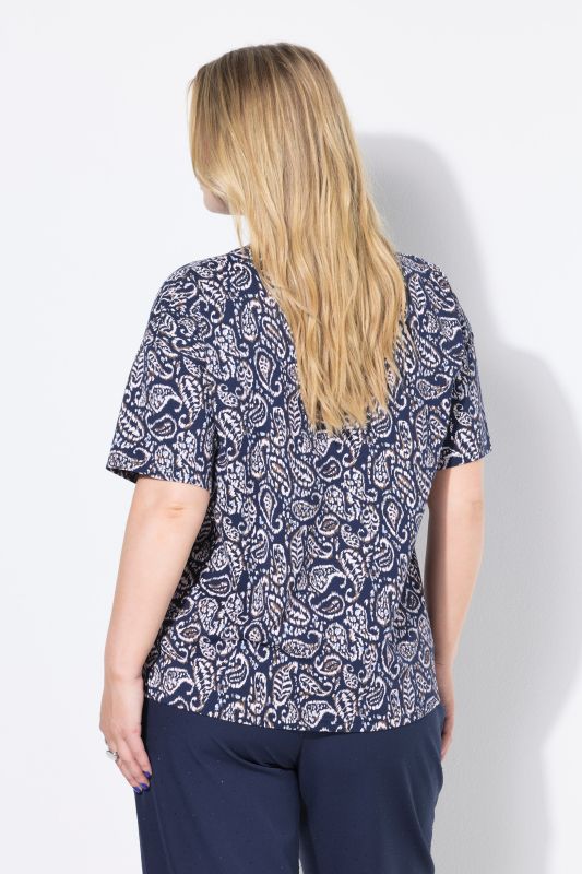 T-shirt oversize, imprimé cachemire