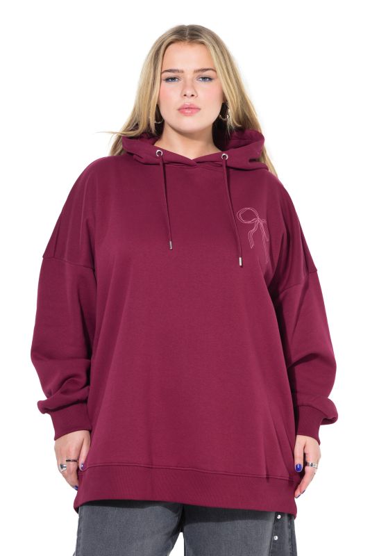 Sweat-shirt à capuche oversize, imprimé nœuds