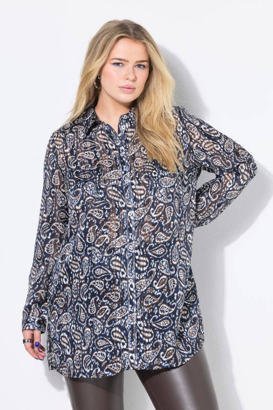 Chemisier imprimé cachemire, coupe Boxy Shape