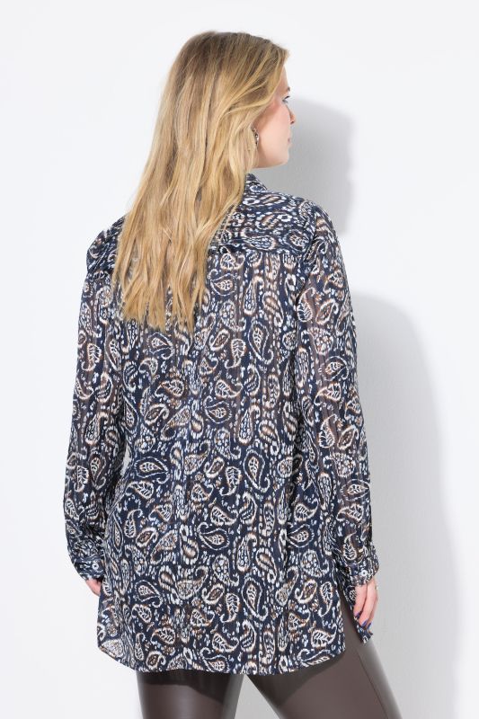 Chemisier imprimé cachemire, coupe Boxy Shape