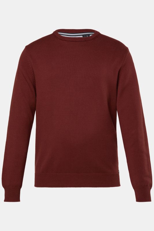Pull en coton à col rond, broderie JP1880