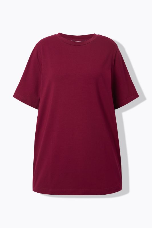 T-shirt long à col rond et manches courtes