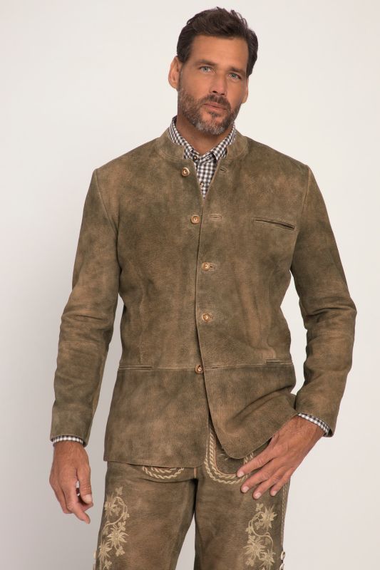 Janker (veste traditionnelle bavaroise), en cuir suédé de chèvre - jusqu'au 72