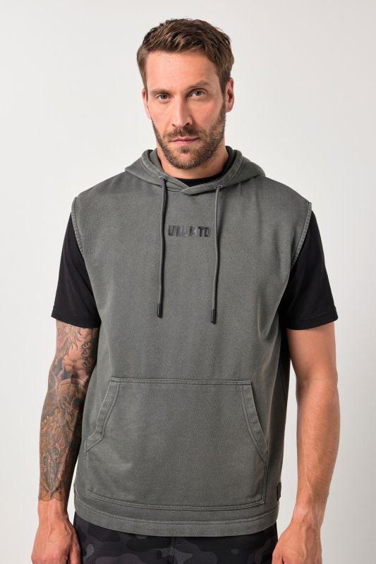 Sweat-shirt sans manches JAY-PI, collection Fitness, coupe ventre confort et capuche, style vintage - jusqu'au 7&nbsp;XL