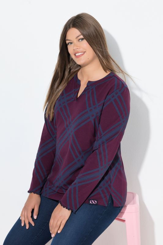 T-shirt manches longues, col V. Label OEKO-TEX