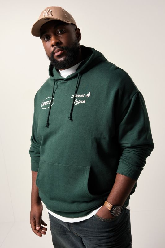 Sweat-shirt à capuche STHUGE, avec imprimés - jusqu'au 8 XL