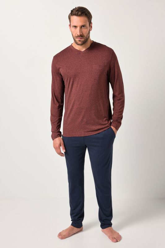 Pyjama JP 1880, collection Homewear, 2 pièces (T-shirt + pantalon à rayures) - jusqu'au 8 XL