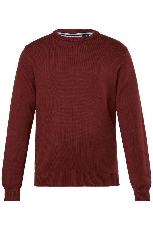 Pull en coton à col rond, broderie JP1880