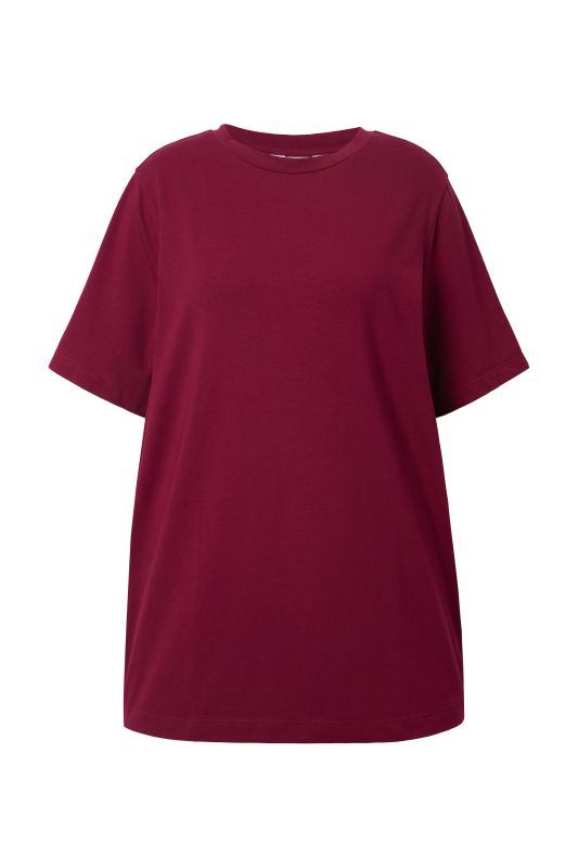 T-shirt long à col rond et manches courtes