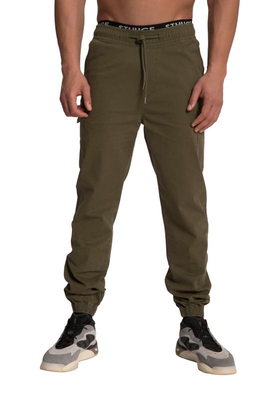 Pantalon cargo STHUGE, coupe Modern fit 6 poches, taille élastique - jusqu'au 8 XL
