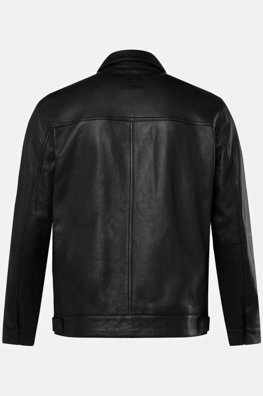 Veste en cuir nappa d'agneau, nombreuses poches