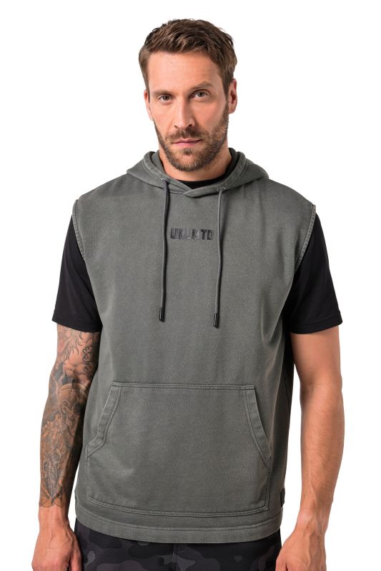 Sweat-shirt sans manches JAY-PI, collection Fitness, coupe ventre confort et capuche, style vintage - jusqu'au 7&nbsp;XL