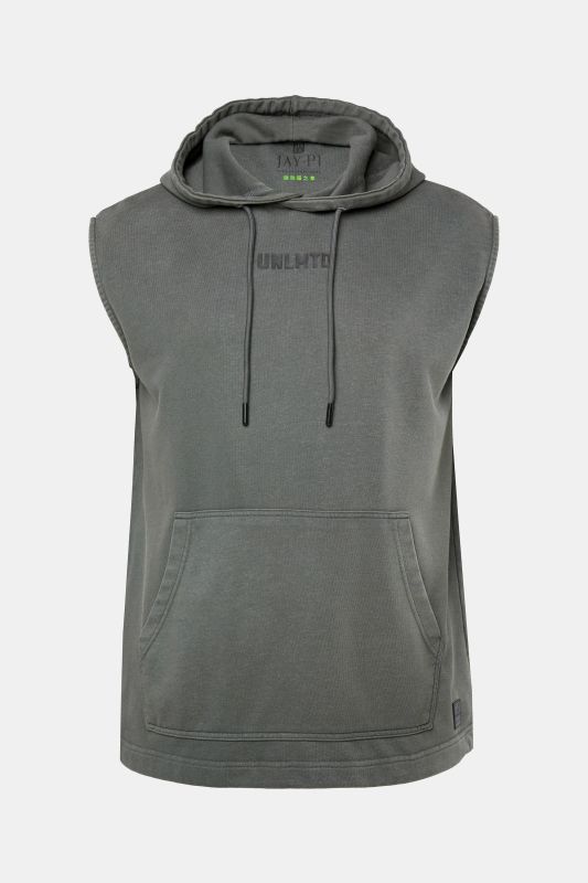 Sweat-shirt sans manches JAY-PI, collection Fitness, coupe ventre confort et capuche, style vintage - jusqu'au 7&nbsp;XL