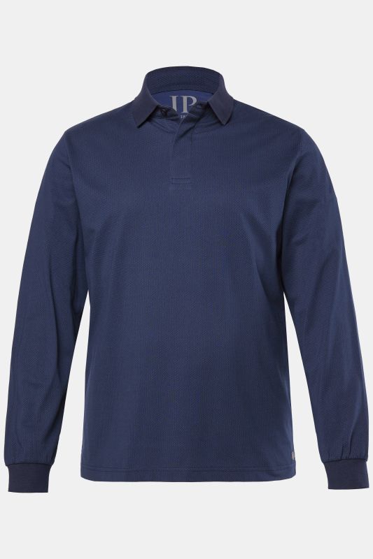 Polo JP 1880 à manches longues, collection Business, imprimé all-over - jusqu'au 8&nbsp;XL