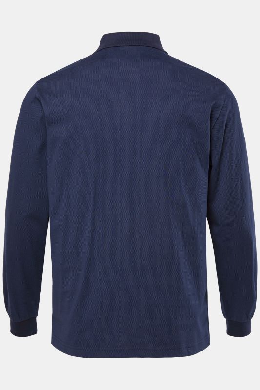 Polo JP 1880 à manches longues, collection Business, imprimé all-over - jusqu'au 8&nbsp;XL