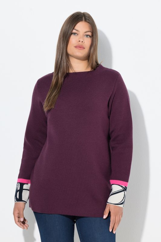 Pull en maille. Manches longues et col roulé