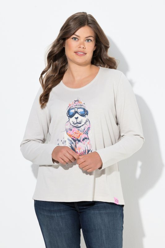 T-shirt manches longues. Col rond. Label OEKO-TEX MIG