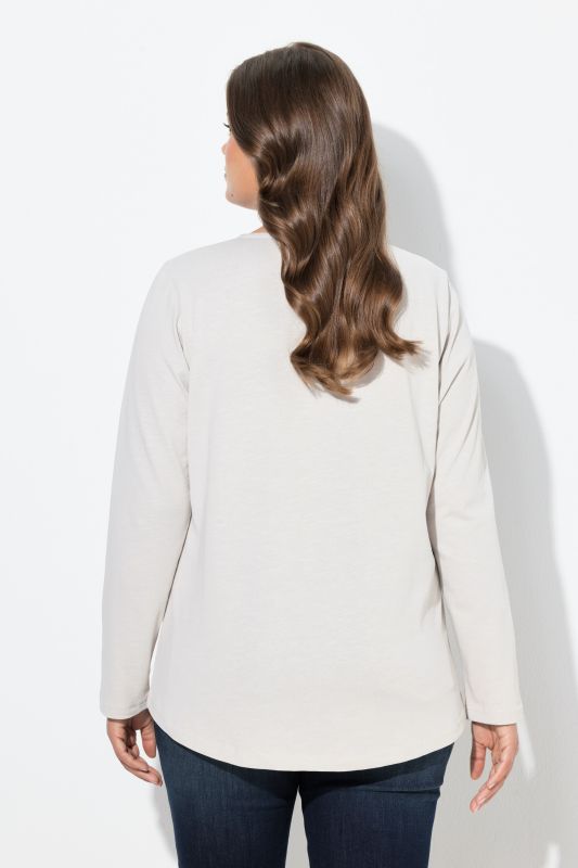 T-shirt manches longues. Col rond. Label OEKO-TEX MIG