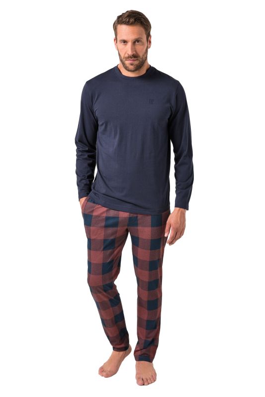 Pyjama JP 1880, collection Homewear, 2 pièces (T-shirt + pantalon à carreaux) - jusqu'au 8 XL