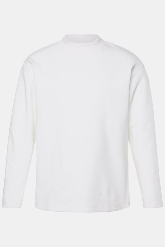 T-shirt STHUGE à manches longues, coupe oversize, col légèrement montant - jusqu'au 8 XL