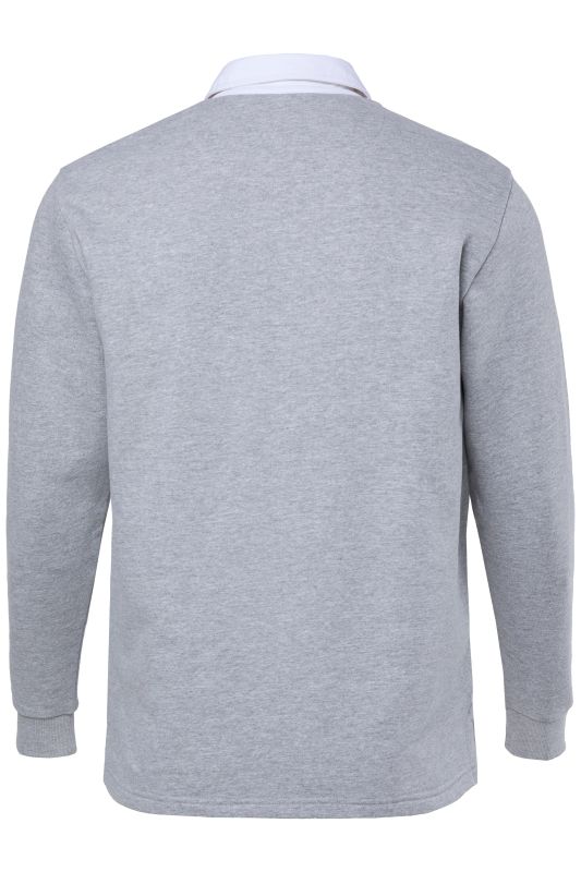 Pull de rugby JP1880, broderie 3D sur la poitrine, col contrastant, jusqu'au 8 XL
