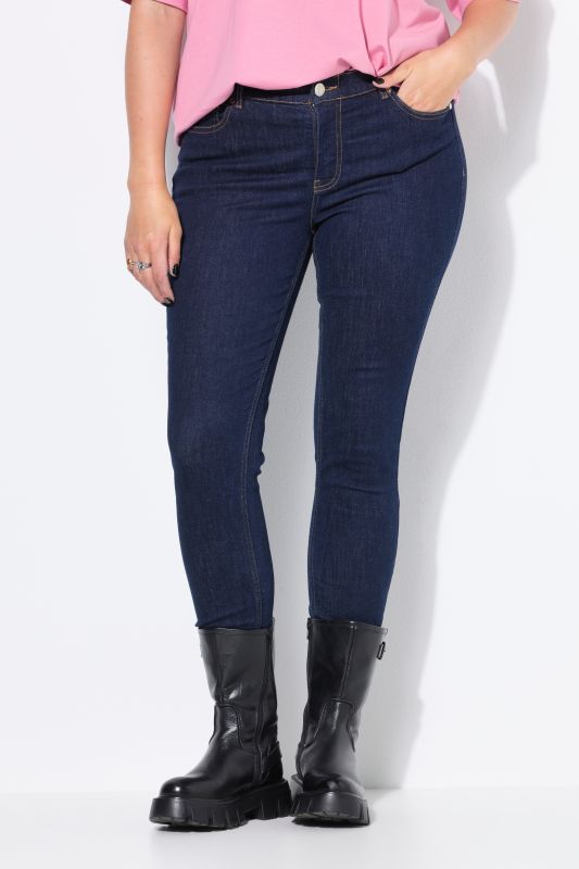 Jean Skinny en denim délavé, 5 poches