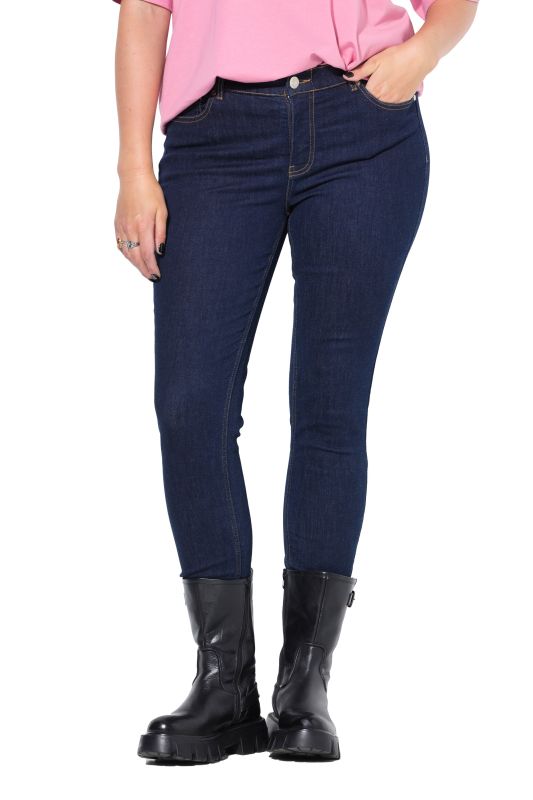 Jean Skinny en denim délavé, 5 poches