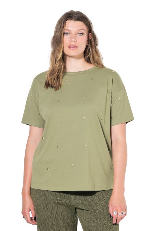 T-shirt oversize à rivets en forme d'étoile