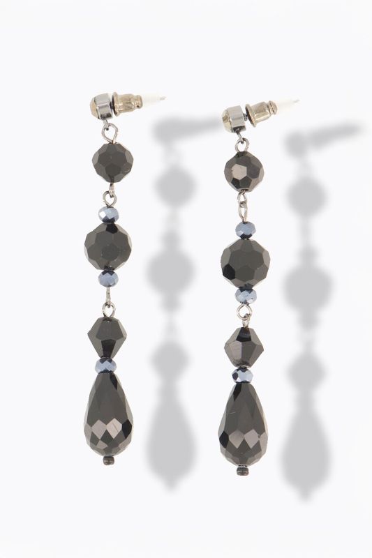 Boucles d'oreille longues, pierres fantaisie