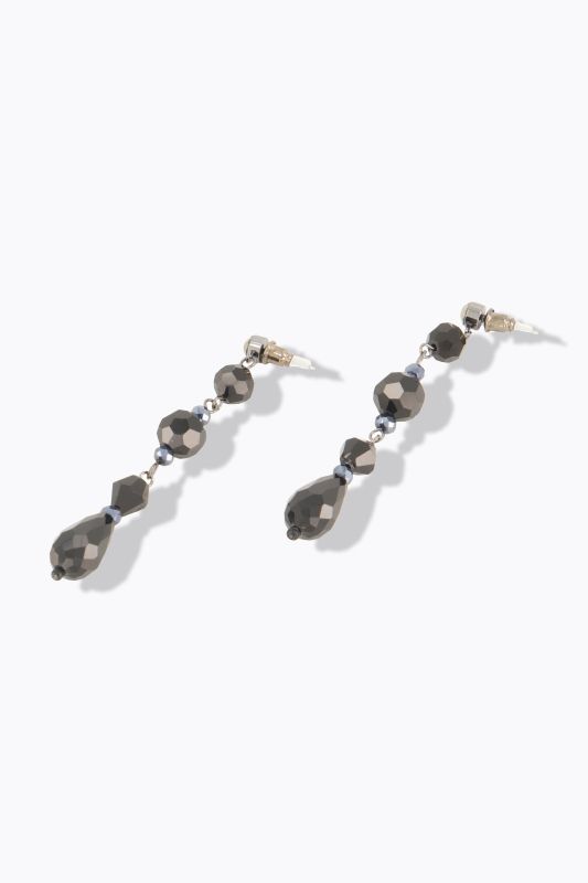 Boucles d'oreille longues, pierres fantaisie
