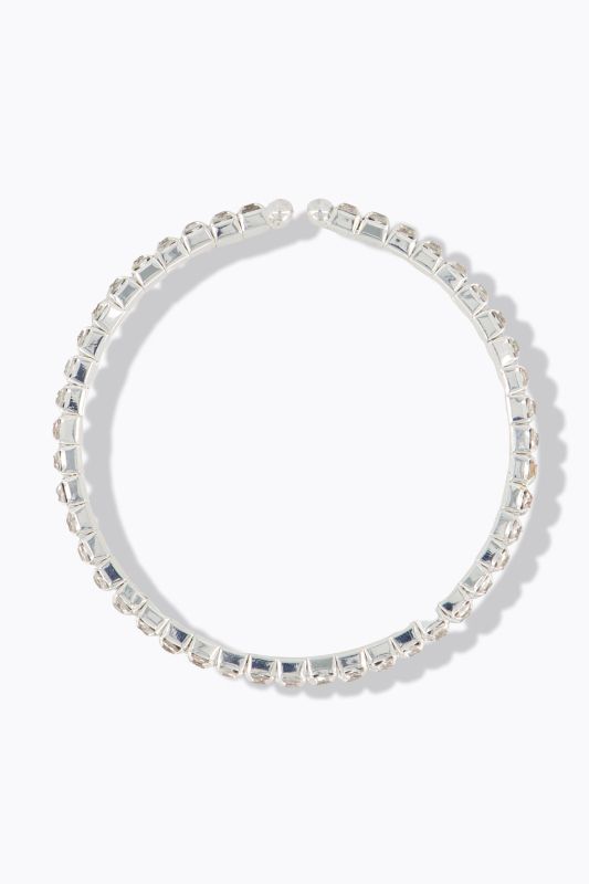 Bracelet ouvert, pierres fantaisie