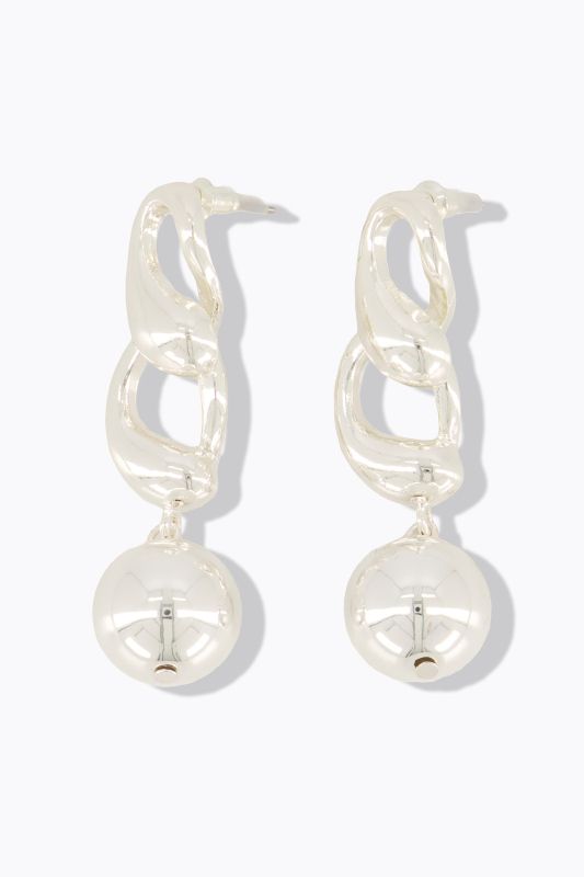 Boucles d'oreille tournées, perles métalliques