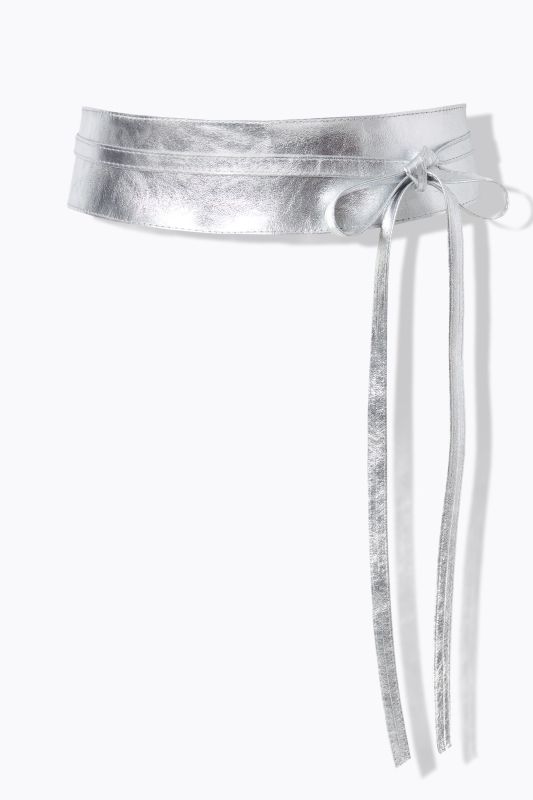 Ceinture à nouer, aspect métallique
