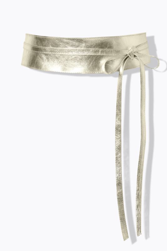 Ceinture à nouer, aspect métallique