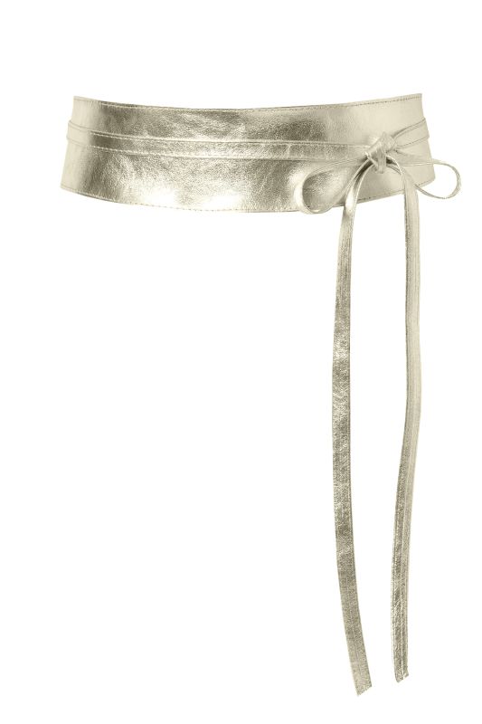 Ceinture à nouer, aspect métallique