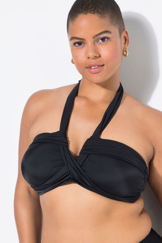 Haut de bikini, bonnets souples et buste drapé