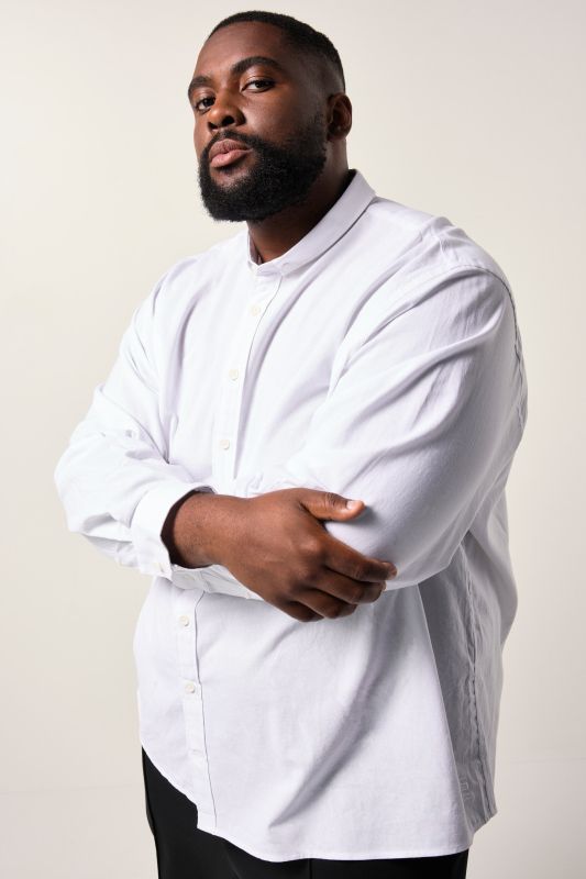 Chemise STHUGE à manches longues, coupe Boxy Fit oversize - jusqu'au 8 XL