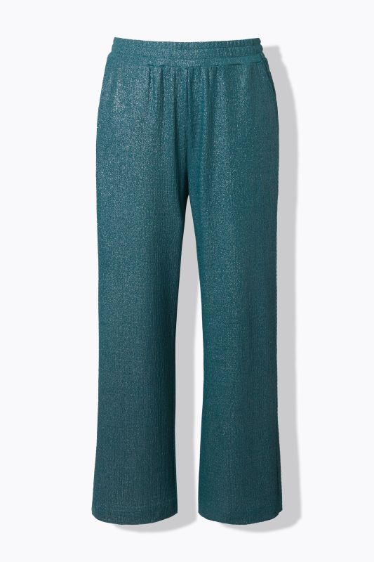 Pantalon coupe Wide Legs, matière texturée et scintillante