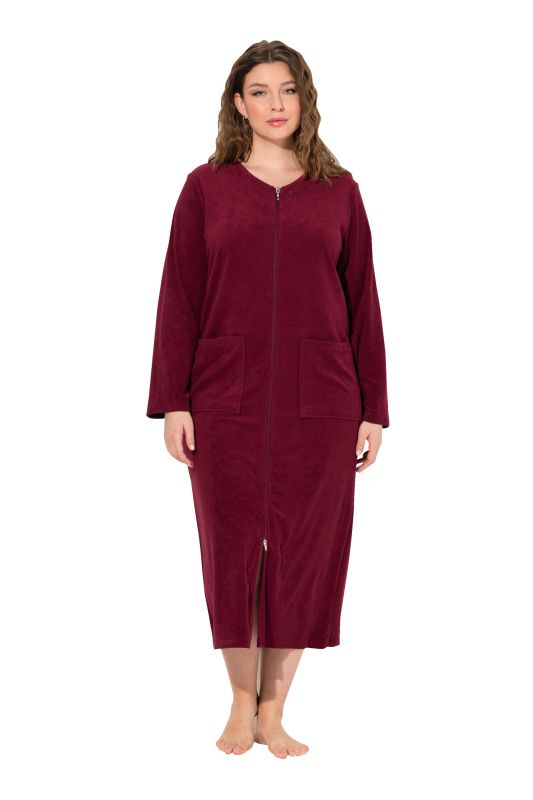 Peignoir en tissu éponge, doux et confortable - fermeture à glissière à double sens