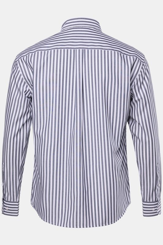 Chemise rayée à manches longues, collection Business, col à pointes boutonnées avec boutons invisibles, Easy Care, coupe Modern Fit - jusqu'au 8&nbsp;XL
