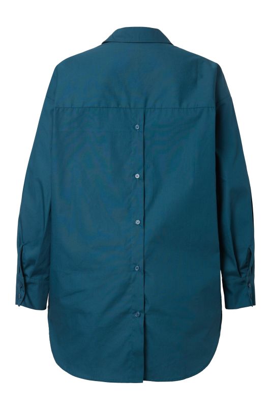 Bouse oversized à manches longues. Patte de boutonnage au dos