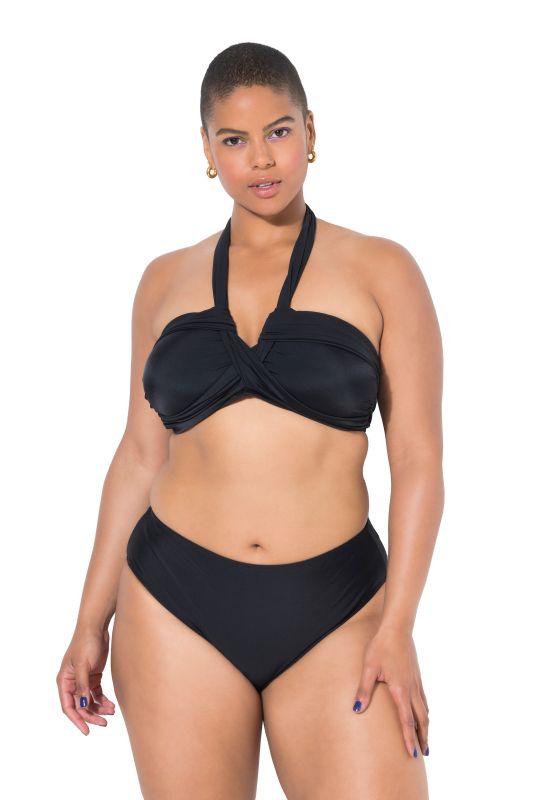 Haut de bikini, bonnets souples et buste drapé