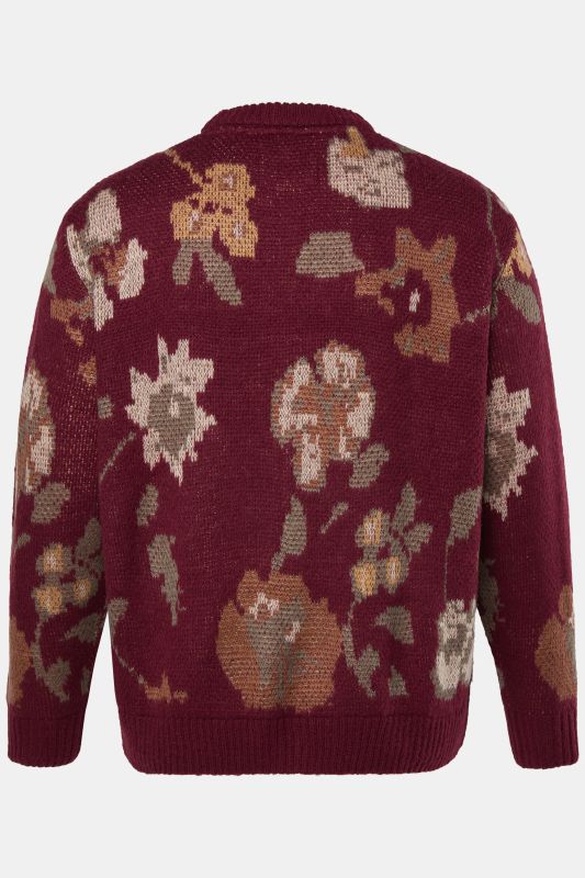 Cardigan STHUGE oversize, maille motif floral - jusqu'au 7 XL