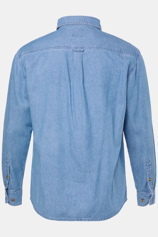 Chemise en jean STHUGE à manches longues, coupe Modern Fit - jusqu'au 8 XL