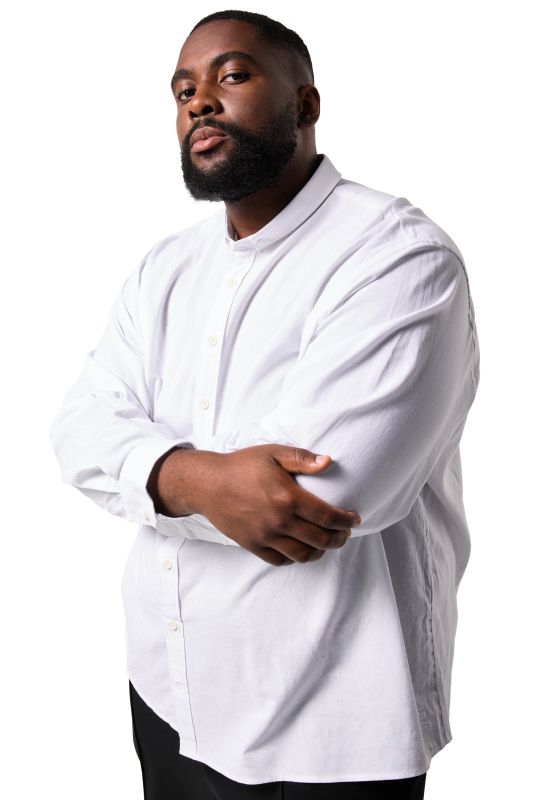 Chemise STHUGE à manches longues, coupe Boxy Fit oversize - jusqu'au 8 XL